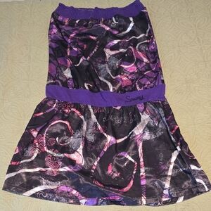 Smash Purple and Black Abstract Mini Dress